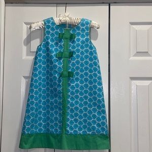 Green and blue seashell dress
